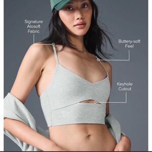 Alo Highlight Bra in Gray
